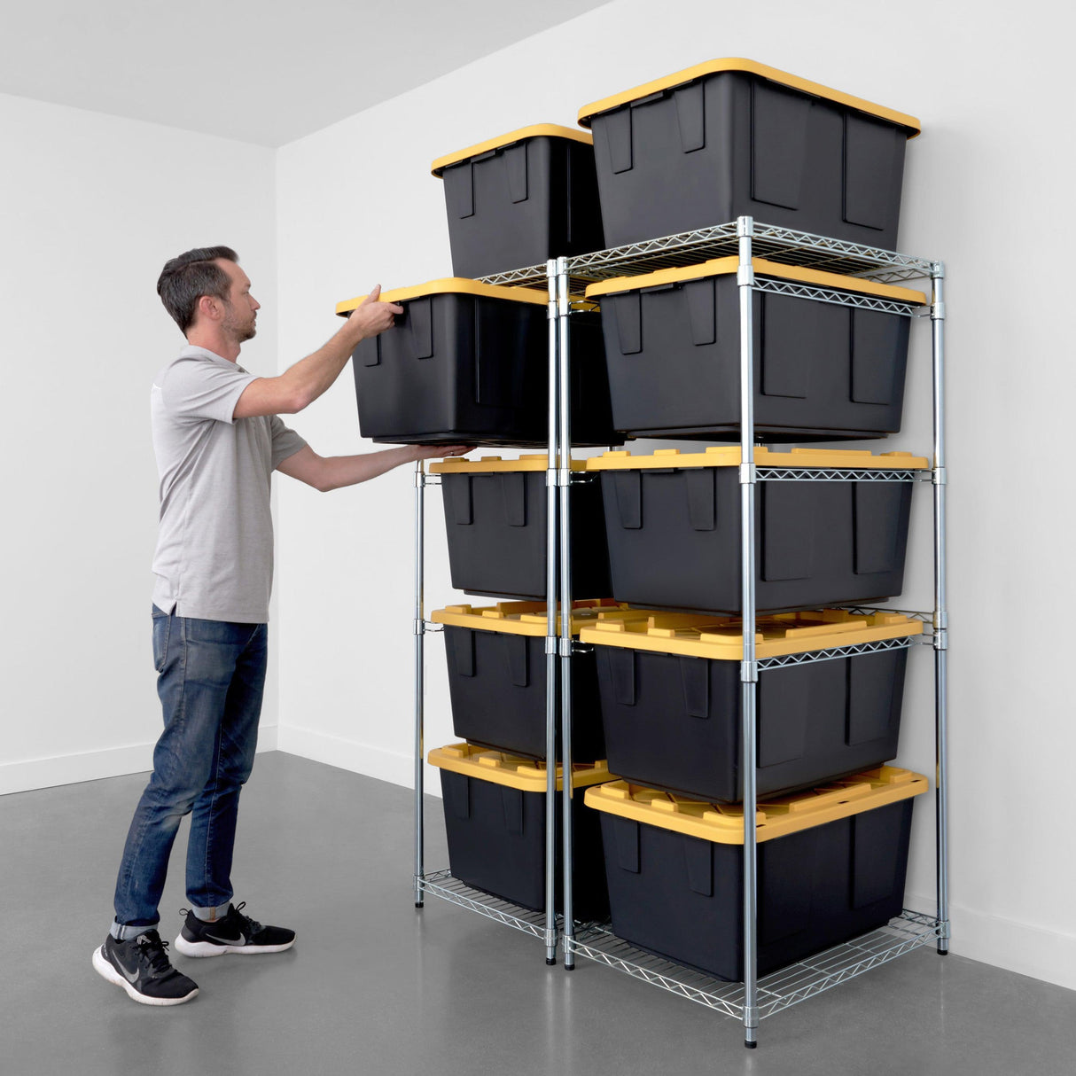 Storage Bin Rack - 2 Pack-Wire Shelving-Grease Monkey Garage