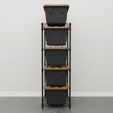 Storage Bin Rack Combo-Wire Shelving-Grease Monkey Garage