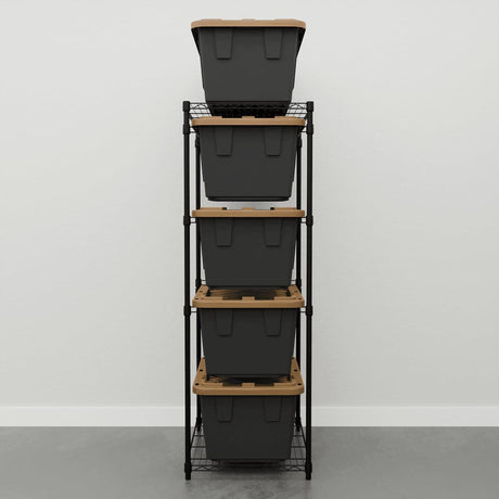 Storage Bin Rack Combo-Wire Shelving-Grease Monkey Garage