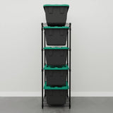 Storage Bin Rack Combo-Wire Shelving-Grease Monkey Garage
