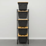Storage Bin Rack Combo-Wire Shelving-Grease Monkey Garage
