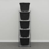Storage Bin Rack Combo-Wire Shelving-Grease Monkey Garage