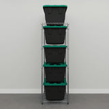 Storage Bin Rack Combo-Wire Shelving-Grease Monkey Garage