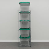 Storage Bin Rack Combo-Wire Shelving-Grease Monkey Garage