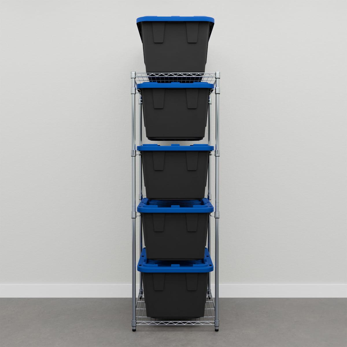 Storage Bin Rack Combo-Wire Shelving-Grease Monkey Garage