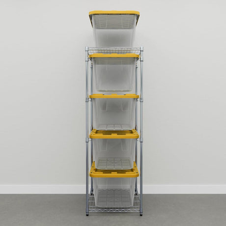 Storage Bin Rack Combo-Wire Shelving-Grease Monkey Garage