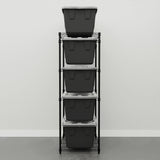 Storage Bin Rack Combo-Wire Shelving-Grease Monkey Garage