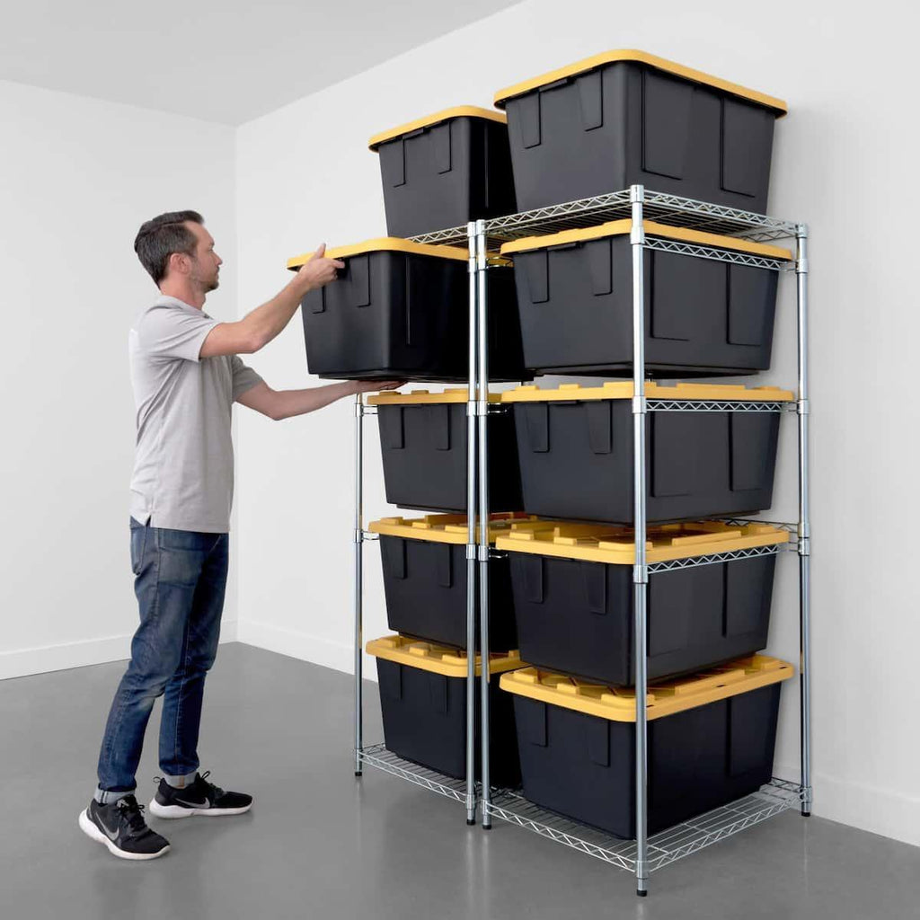 Storage Bin Rack-Wire Shelving-Grease Monkey Garage