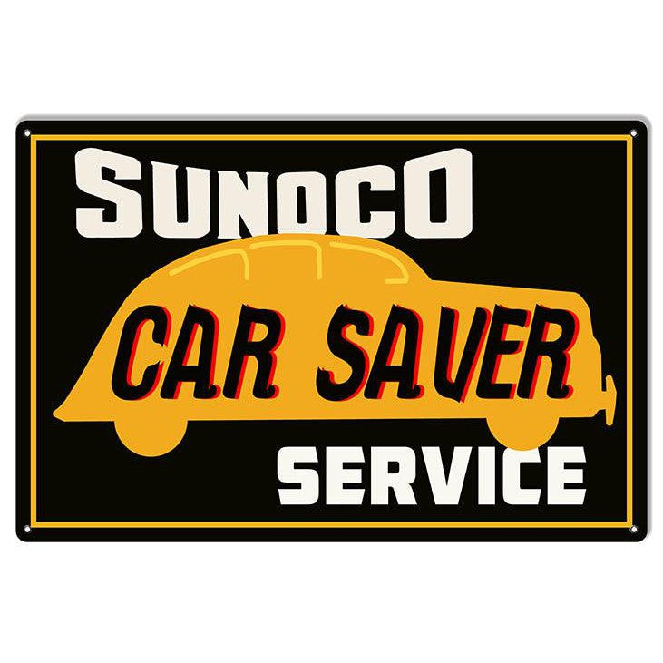 Sunoco Car Saver Service Metal Sign-Metal Signs-Grease Monkey Garage