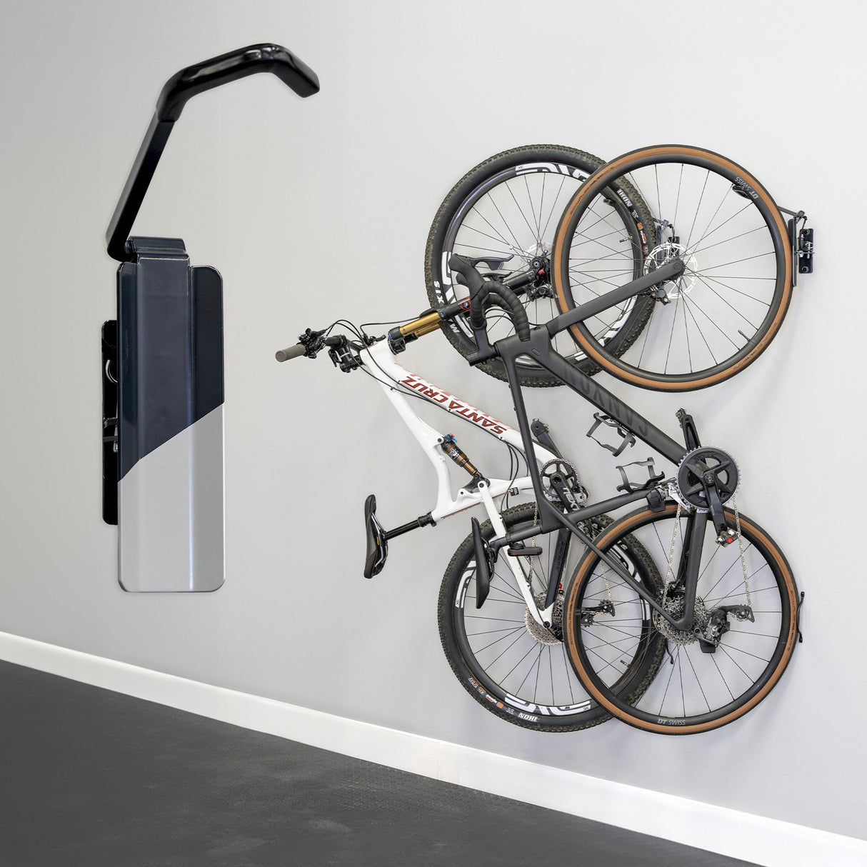 Swivel Mount Bike Storage Rack | 2 Bike Garage Wall Hooks | Deep Water-Wall Mounted-Grease Monkey Garage