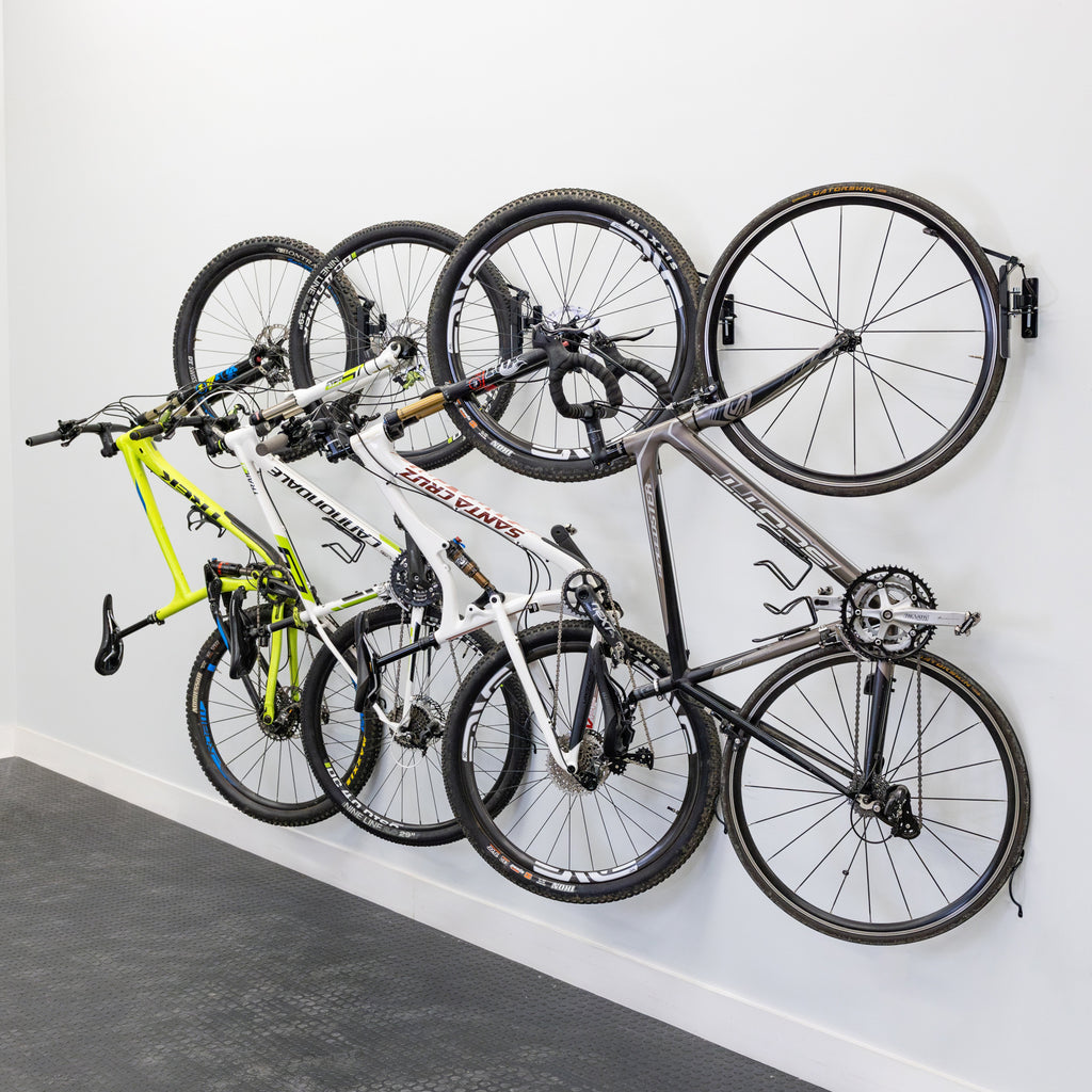 Swivel Mount Bike Storage Rack | 4 Bicycle | Garage Wall Hook | Deep Water-Wall Mounted-Grease Monkey Garage