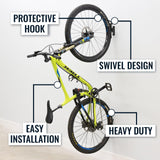 Swivel Mount Bike Storage Rack | Garage Wall Hook | Deep Water-Wall Mounted-Grease Monkey Garage