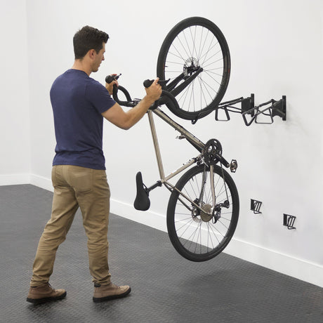 SwivelStow No-Lift Road & Gravel Bike Rack | 4 Pack-Wall Mounted-Grease Monkey Garage