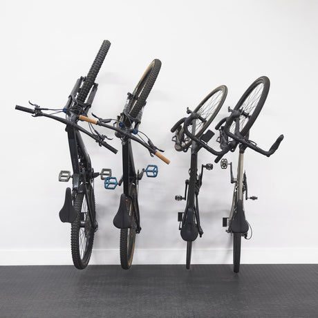SwivelStow No-Lift Road & Gravel Bike Rack | 4 Pack-Wall Mounted-Grease Monkey Garage