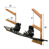 TidyTimber Wakeboard Storage Wood Rack | Holds 3 Wakeboards-Wall Mounted-Grease Monkey Garage