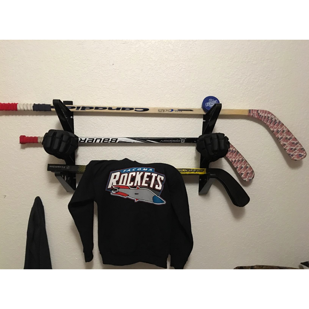 Trifecta Hockey Stick Storage Rack | 3 Levels-Wall Mounted-Grease Monkey Garage