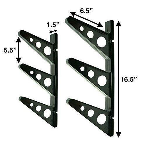 Trifecta Lacrosse Stick Storage Rack | 3 Levels-Wall Mounted-Grease Monkey Garage