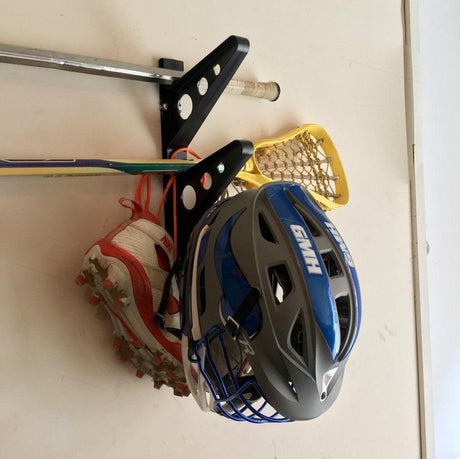 Trifecta Lacrosse Stick Storage Rack | 3 Levels-Wall Mounted-Grease Monkey Garage