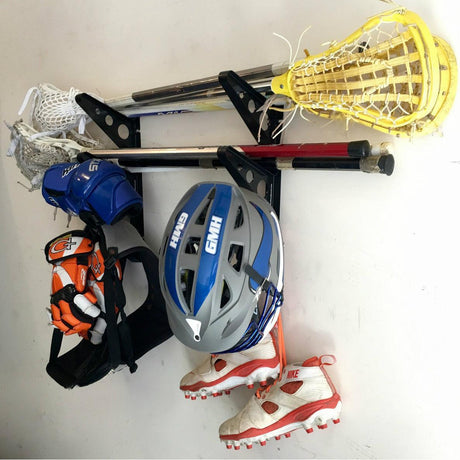 Trifecta Lacrosse Stick Storage Rack | 3 Levels-Wall Mounted-Grease Monkey Garage