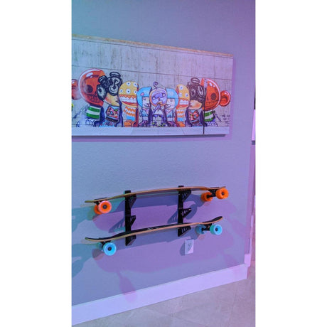 Trifecta Longboard Storage Rack | 3 Levels-Wall Mounted-Grease Monkey Garage