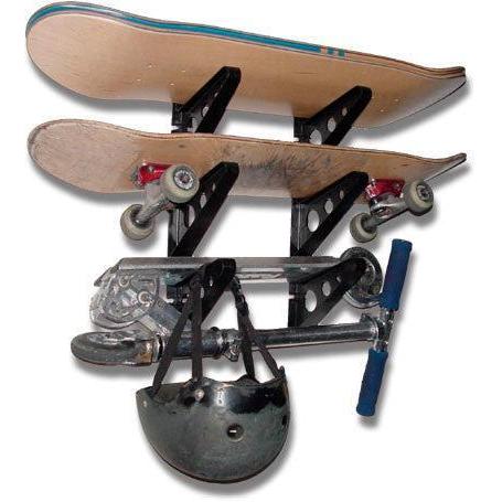 Trifecta Skateboard Storage Rack | 3 Levels-Wall Mounted-Grease Monkey Garage