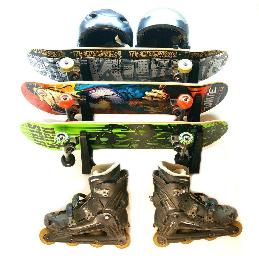 Trifecta Skateboard Storage Rack | 3 Levels-Wall Mounted-Grease Monkey Garage