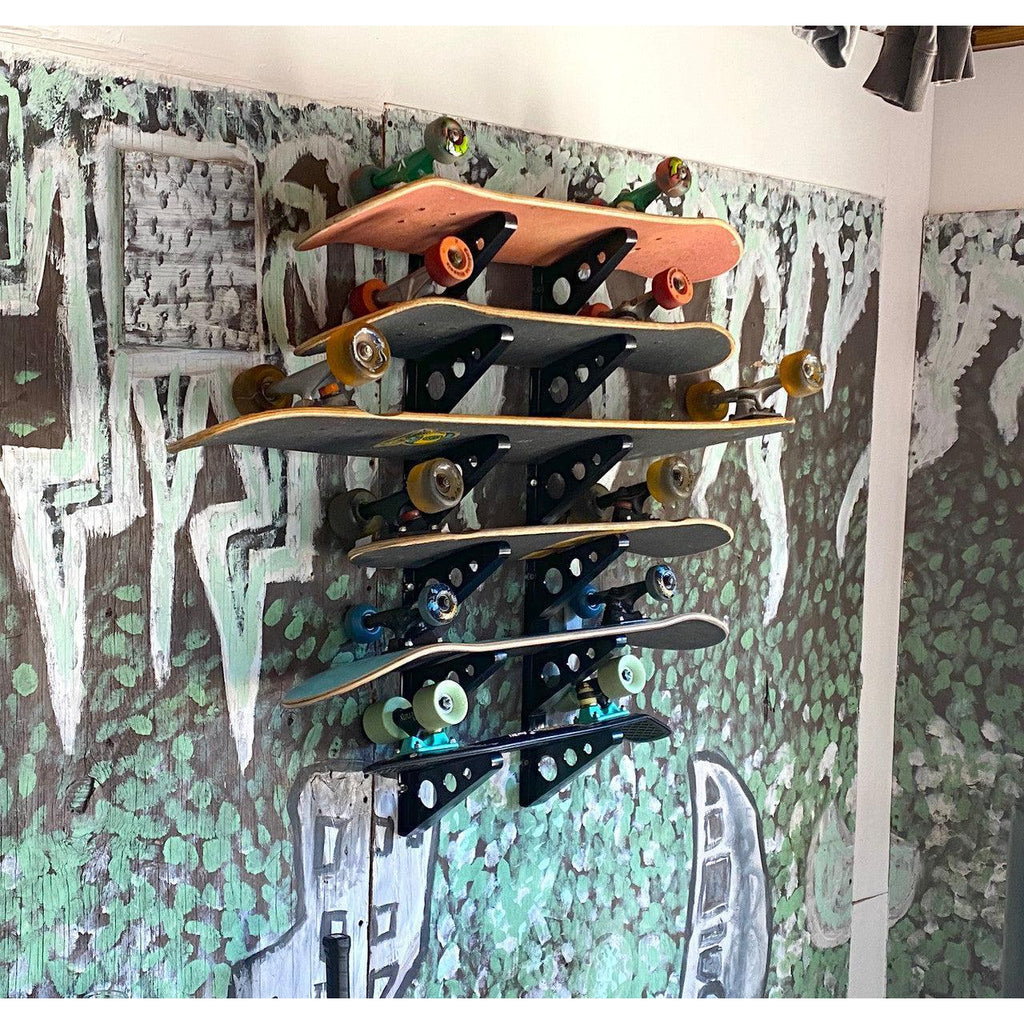 Trifecta Skateboard Storage Rack | 3 Levels-Wall Mounted-Grease Monkey Garage
