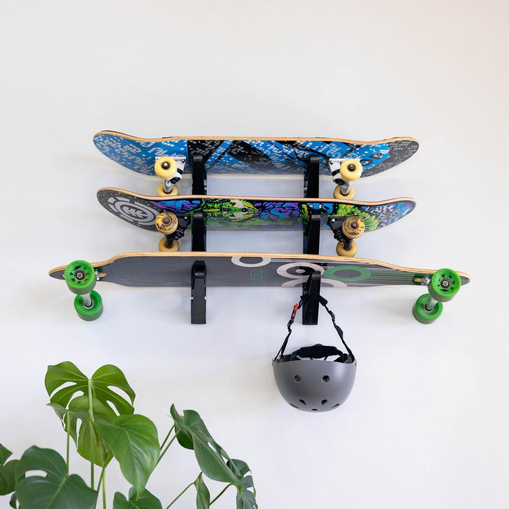 Trifecta Skateboard Storage Rack | 3 Levels-Wall Mounted-Grease Monkey Garage