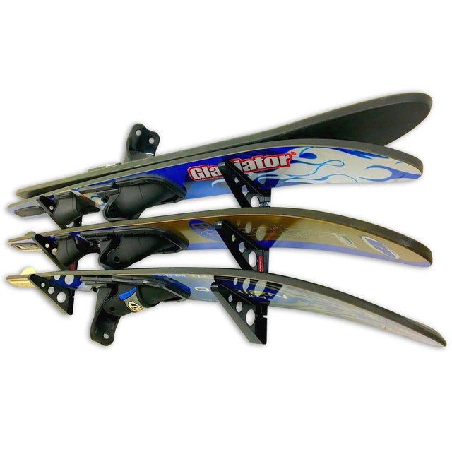 Trifecta Water Ski Storage Rack | Holds 2 Pairs of Water Skis-Wall Mounted-Grease Monkey Garage