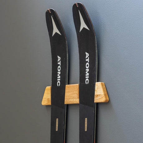 Vail Ski Display | Minimalist Wood Rack | Medium-Wall Mounted-Grease Monkey Garage