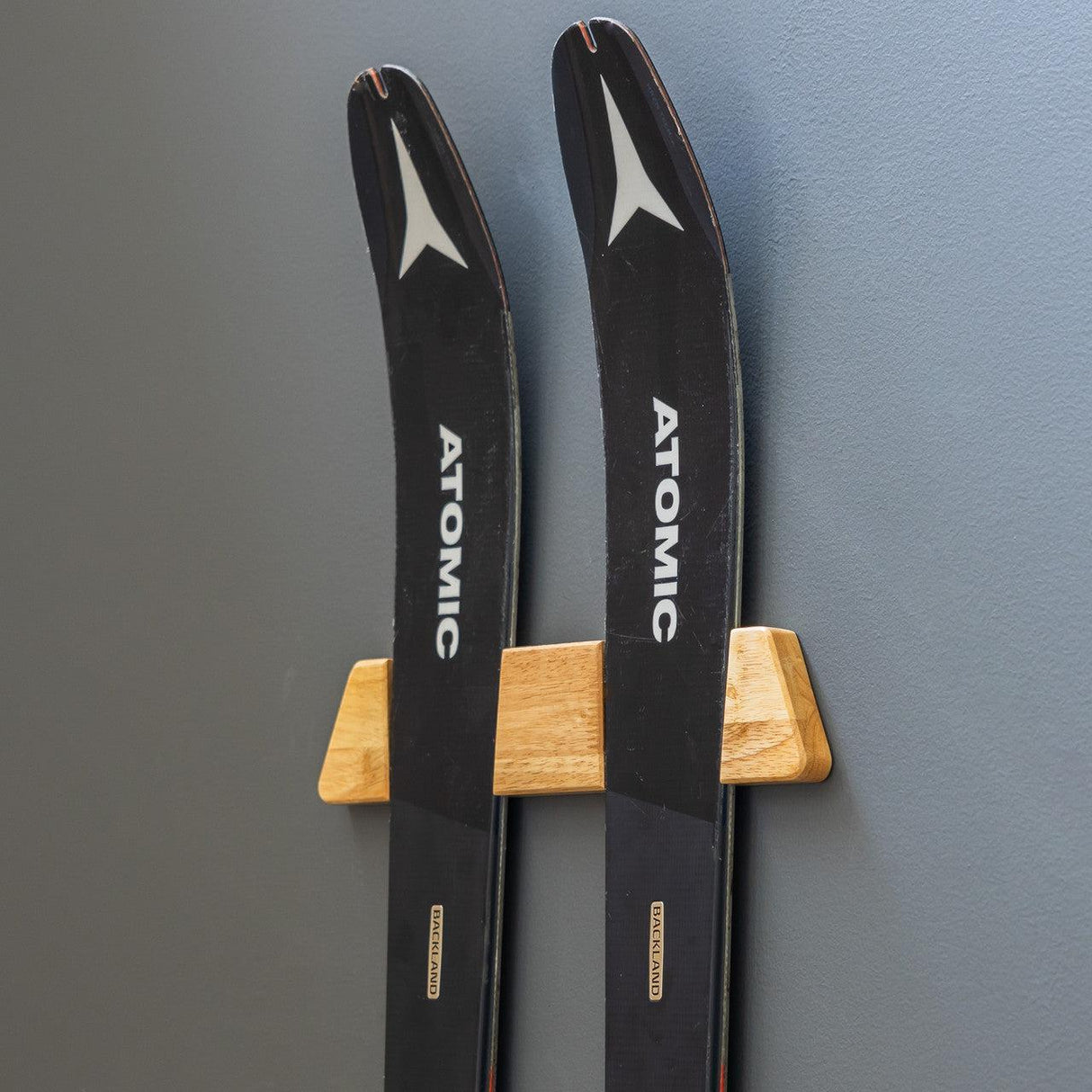 Vail Ski Display | Minimalist Wood Rack | Small-Wall Mounted-Grease Monkey Garage