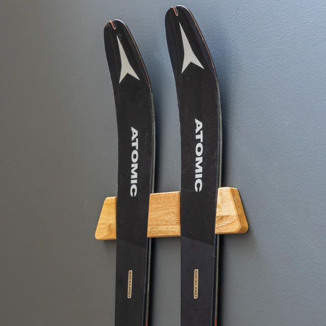 Vail Ski Display | Minimalist Wood Rack | Small-Wall Mounted-Grease Monkey Garage