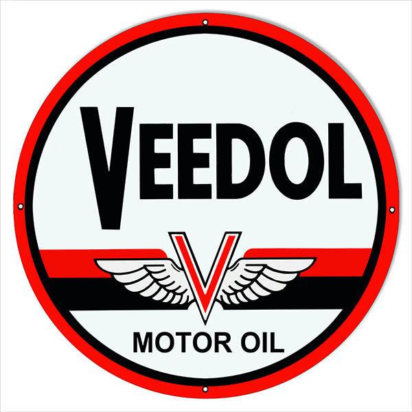 Veedol Motor Oil Sign-Metal Signs-Grease Monkey Garage