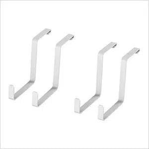 VersaRac & PWMS Multi-Pack Hanging Hooks White (2x 4in and 2x 8in S-hooks)-Grease Monkey Garage
