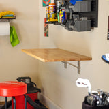Wakefield Foldable Workbench | Heavy-Duty Table-Wall Mounted-Grease Monkey Garage