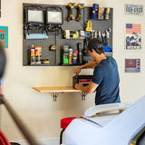 Wakefield Foldable Workbench | Heavy-Duty Table-Wall Mounted-Grease Monkey Garage