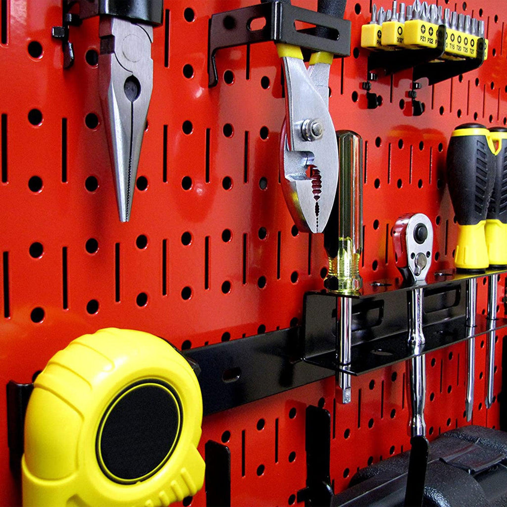 Wall Control 32" x 16" Horizontal Pegboard Garage Tool Organizer, Red (2 Pack)-Hardware | Hardware Accessories | Tool Storage & Organization | Tool Organizer Liners & Inserts-Grease Monkey Garage