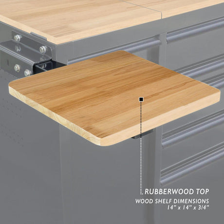 Wood Shelf Accessory for U-Bracket Attachment-Grease Monkey Garage