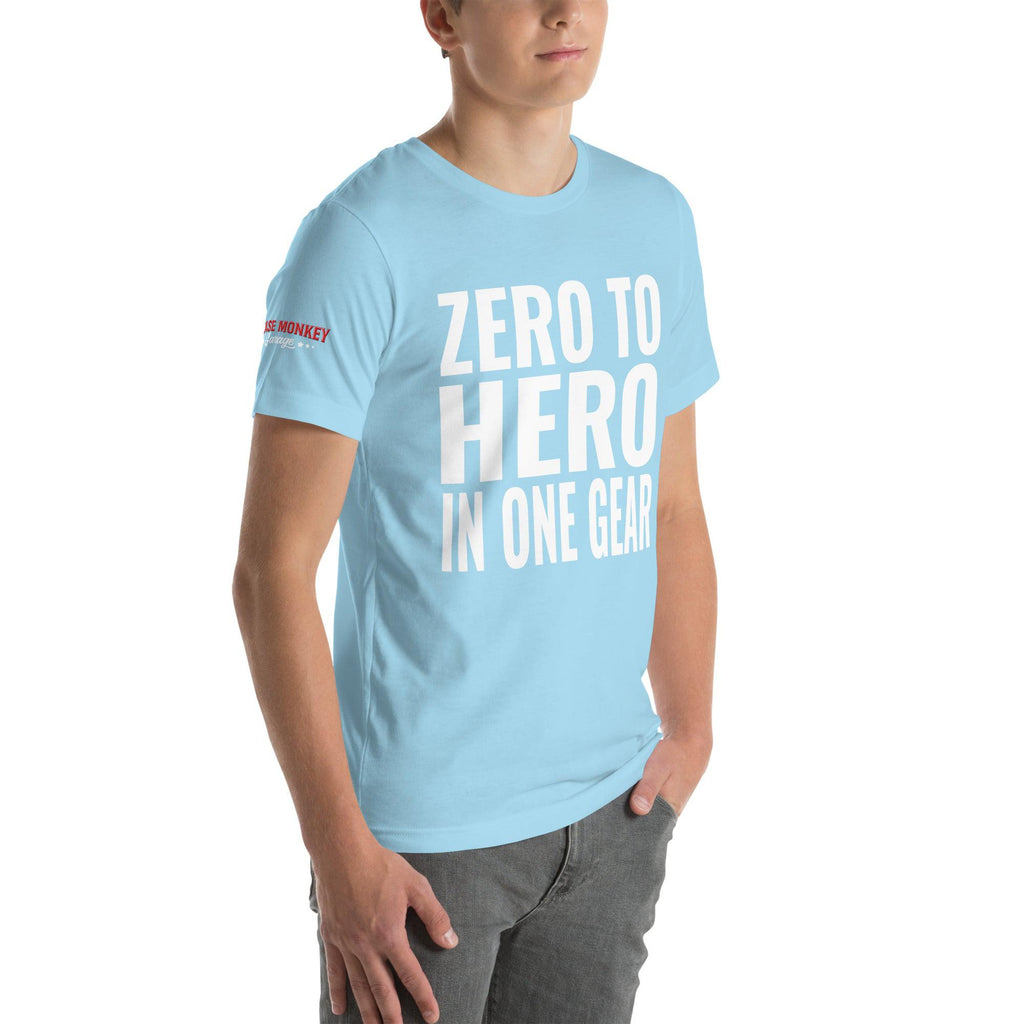 Zero to Hero in One Gear Unisex T-Shirt-Grease Monkey Garage