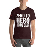 Zero to Hero in One Gear Unisex T-Shirt-Grease Monkey Garage