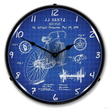 1899 Bicycle Patent LED Clock-LED Clocks-Grease Monkey Garage