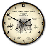 1903 Fire Hydrant Patent Backlit LED Clock-LED Clocks-Grease Monkey Garage
