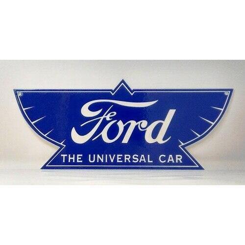 1912 Winged Ford The Universal Car Emblem Metal Sign-Metal Signs-Grease Monkey Garage