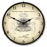 1930 L- 29 Cord A. H. Leamy Front Wheel Drive Patent Backlit LED Clock-LED Clocks-Grease Monkey Garage