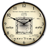 1935 Monopoly Game Patent Backlit LED Clock-LED Clocks-Grease Monkey Garage