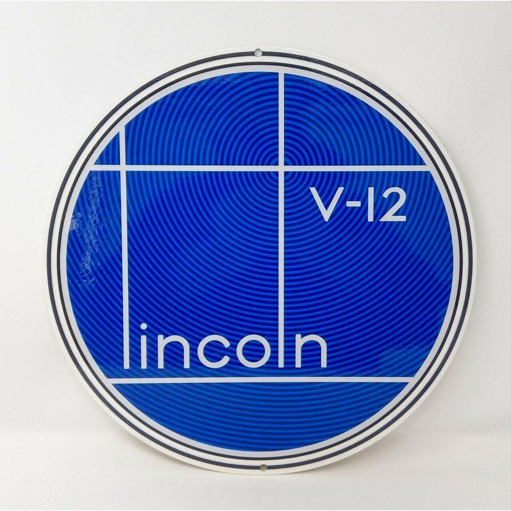 1937 Lincoln V-12 Emblem Metal Sign-Metal Signs-Grease Monkey Garage