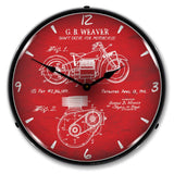 1941 Indian Motorcycle Patent LED Clock-LED Clocks-Grease Monkey Garage