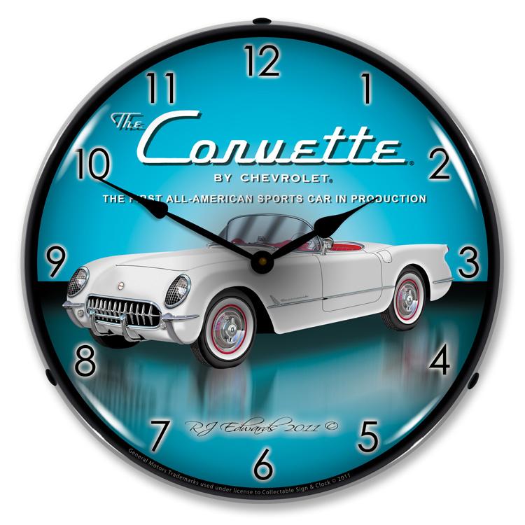 1953 Corvette LED Clock-LED Clocks-Grease Monkey Garage