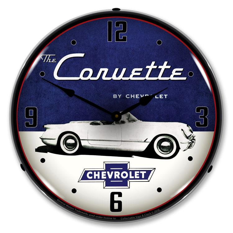 1954 Corvette LED Clock-LED Clocks-Grease Monkey Garage