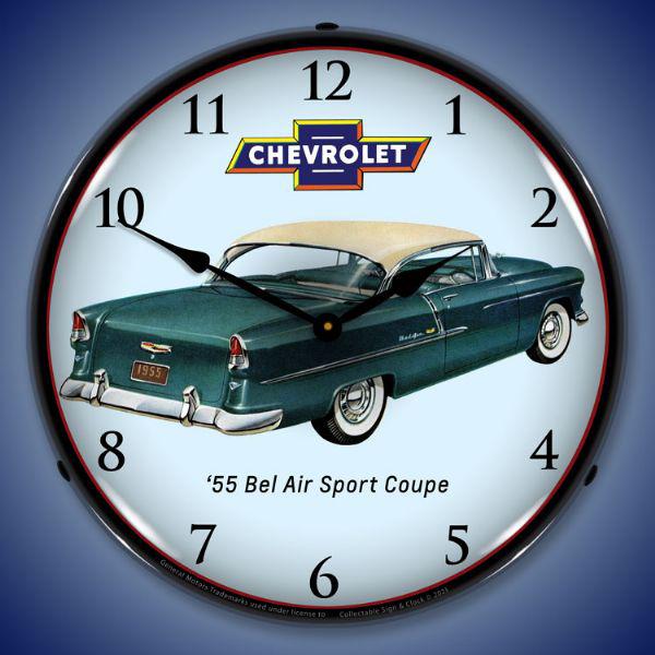 1955 Bel Air Sport Coupe Backlit LED Clock-LED Clocks-Grease Monkey Garage